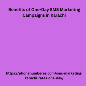 Benefits of One-Day SMS Marketing Campaigns in Karachi